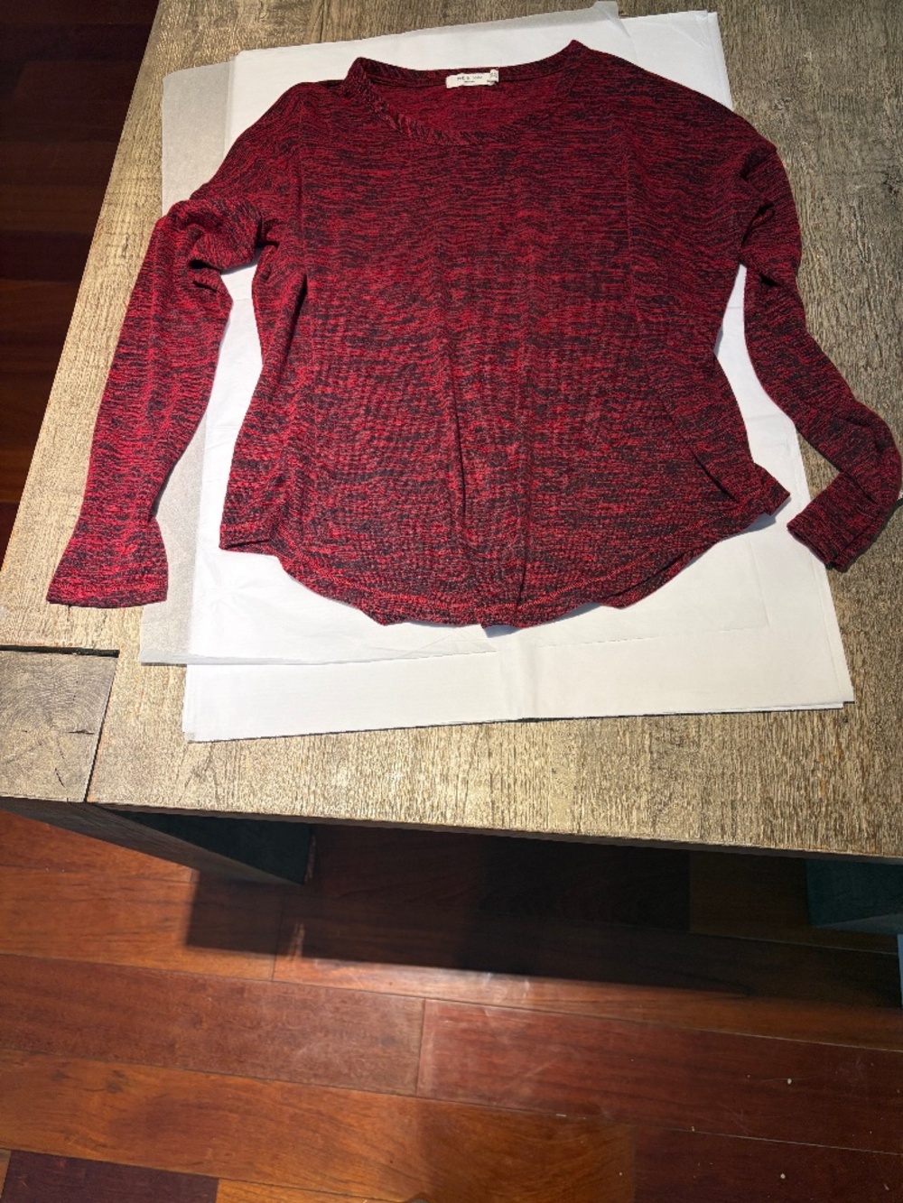 Rag & Bone Hudson Deep Berry Red Space Dye, Size M